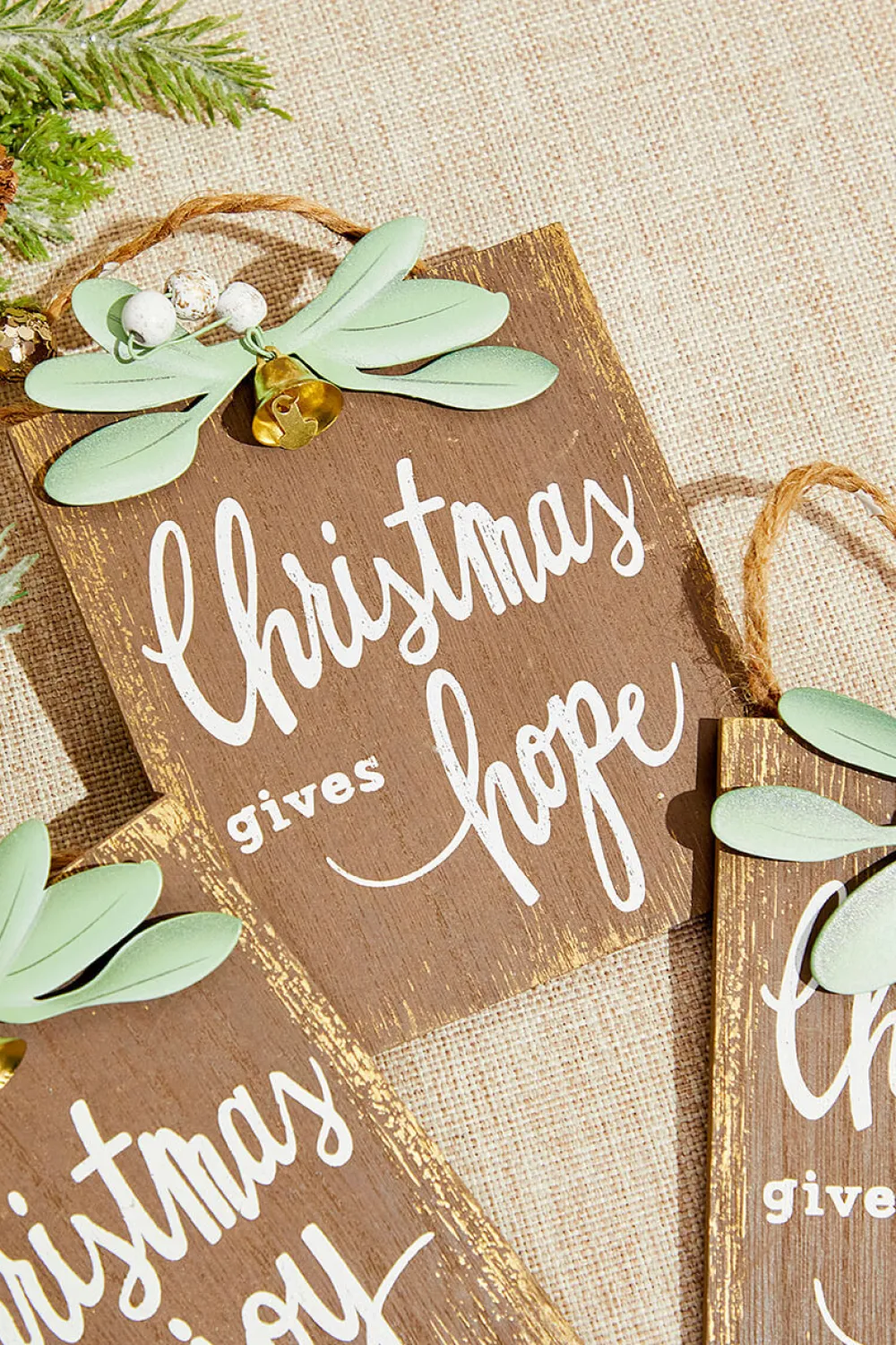 Decorator's Warehouse 4.5" Christmas Gives Hope/Love/Joy Ornament > Christmas Decor|Nativity Ornaments