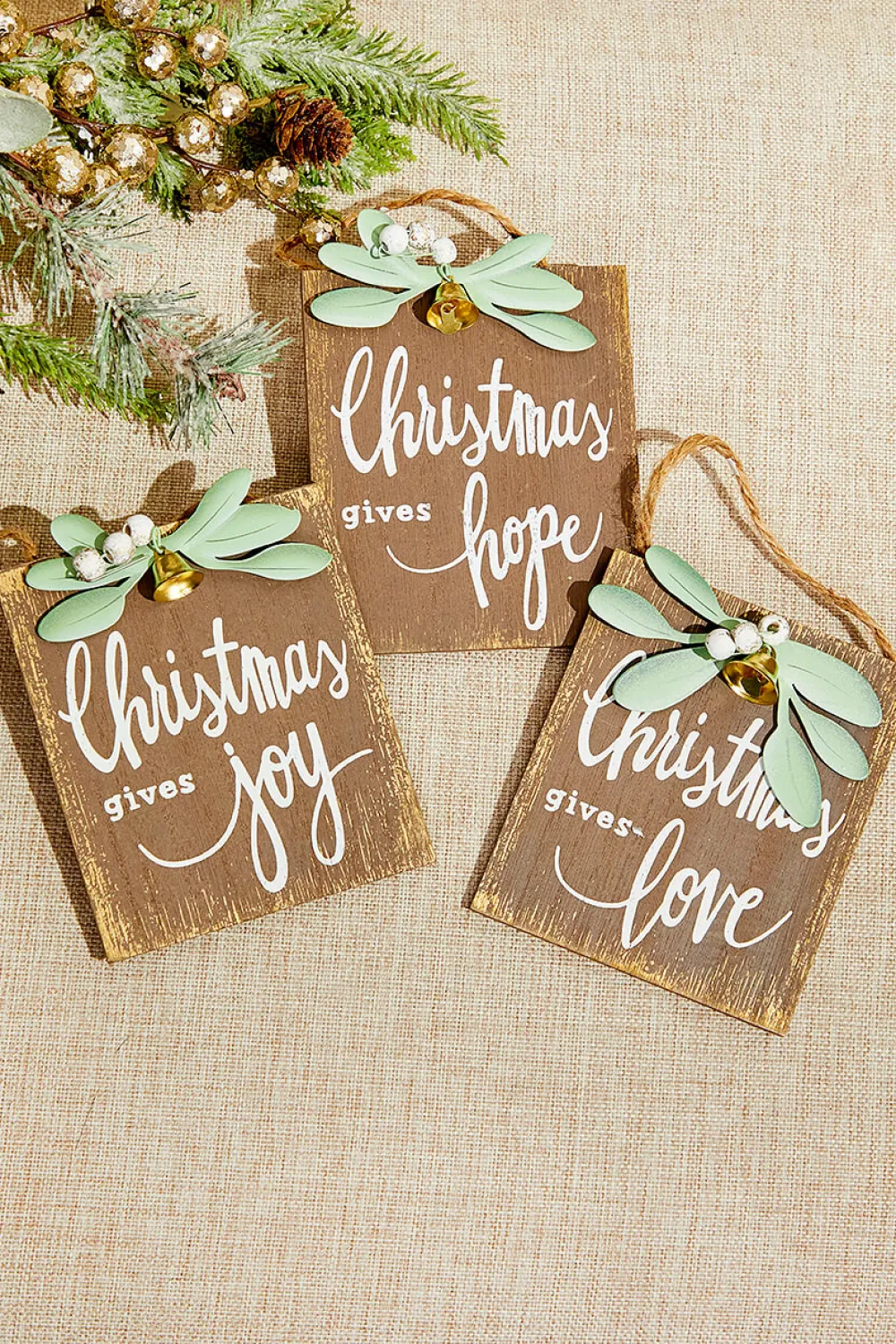 Decorator's Warehouse 4.5" Christmas Gives Hope/Love/Joy Ornament > Christmas Decor|Nativity Ornaments