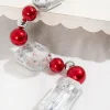 Decorator's Warehouse 40" Christmas Jewels With Ball Ornament Garland > Red & Silver|Christmas Decor