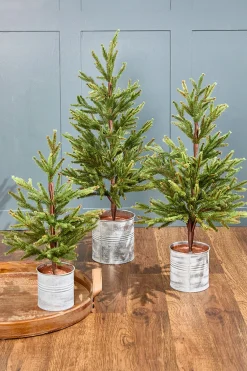Decorator's Warehouse 19"-29" Christmas Pine Tree - Set of 3 > Winter Woodland|Tabletop & Accent Trees