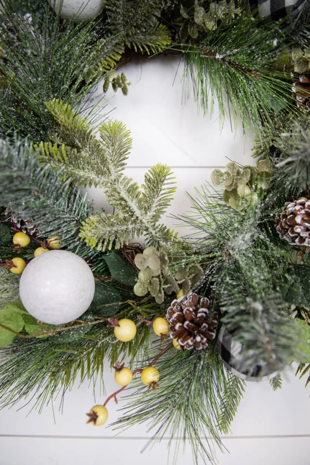 Decorator's Warehouse 20” Christmas Pine Wreath with Ornaments , Pinecones & Berries > Christmas Decor|All Wreaths