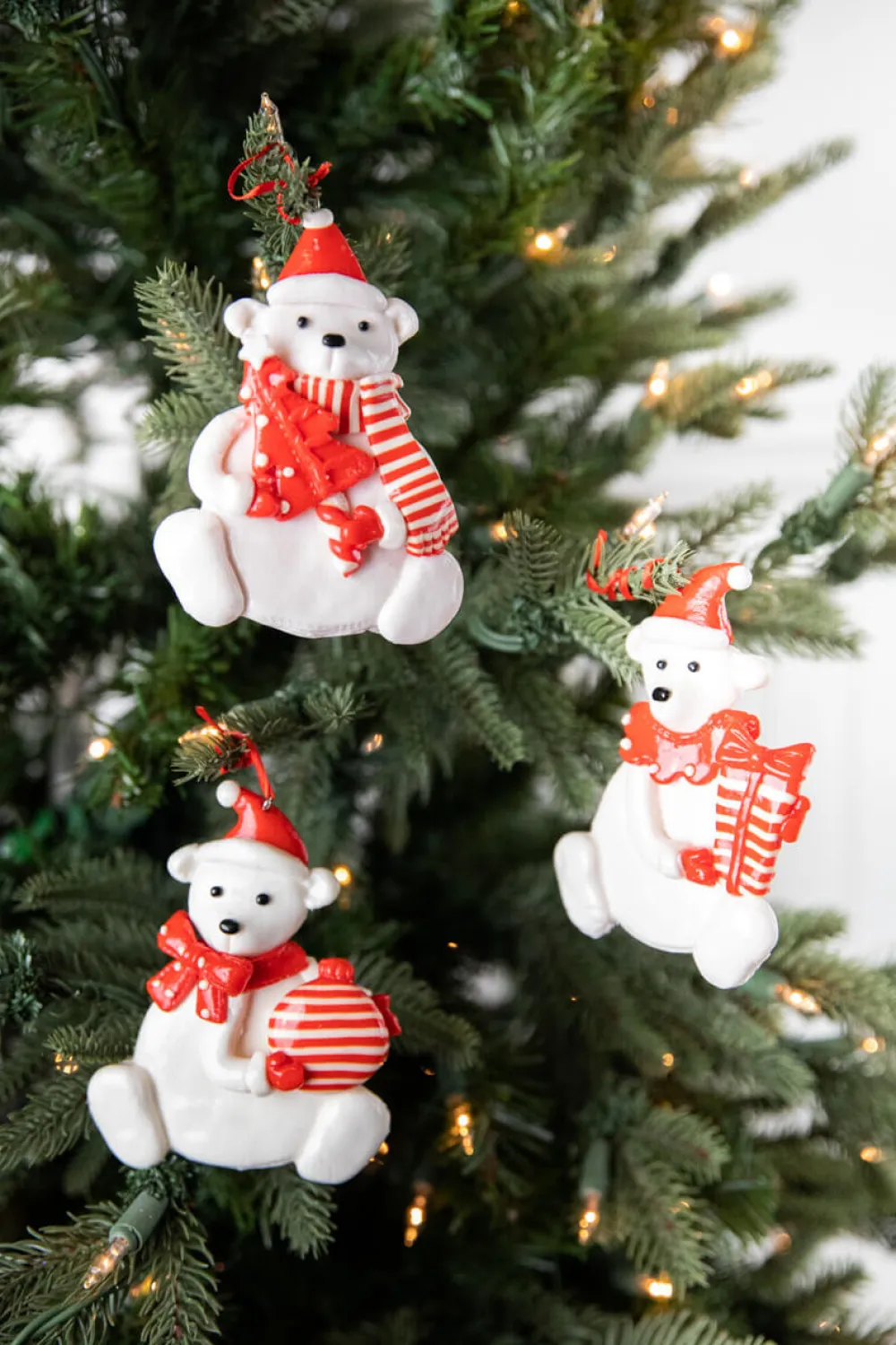 Decorator's Warehouse 4” Christmas Polar Bear Ornament > Christmas Ornaments|Christmas Decor
