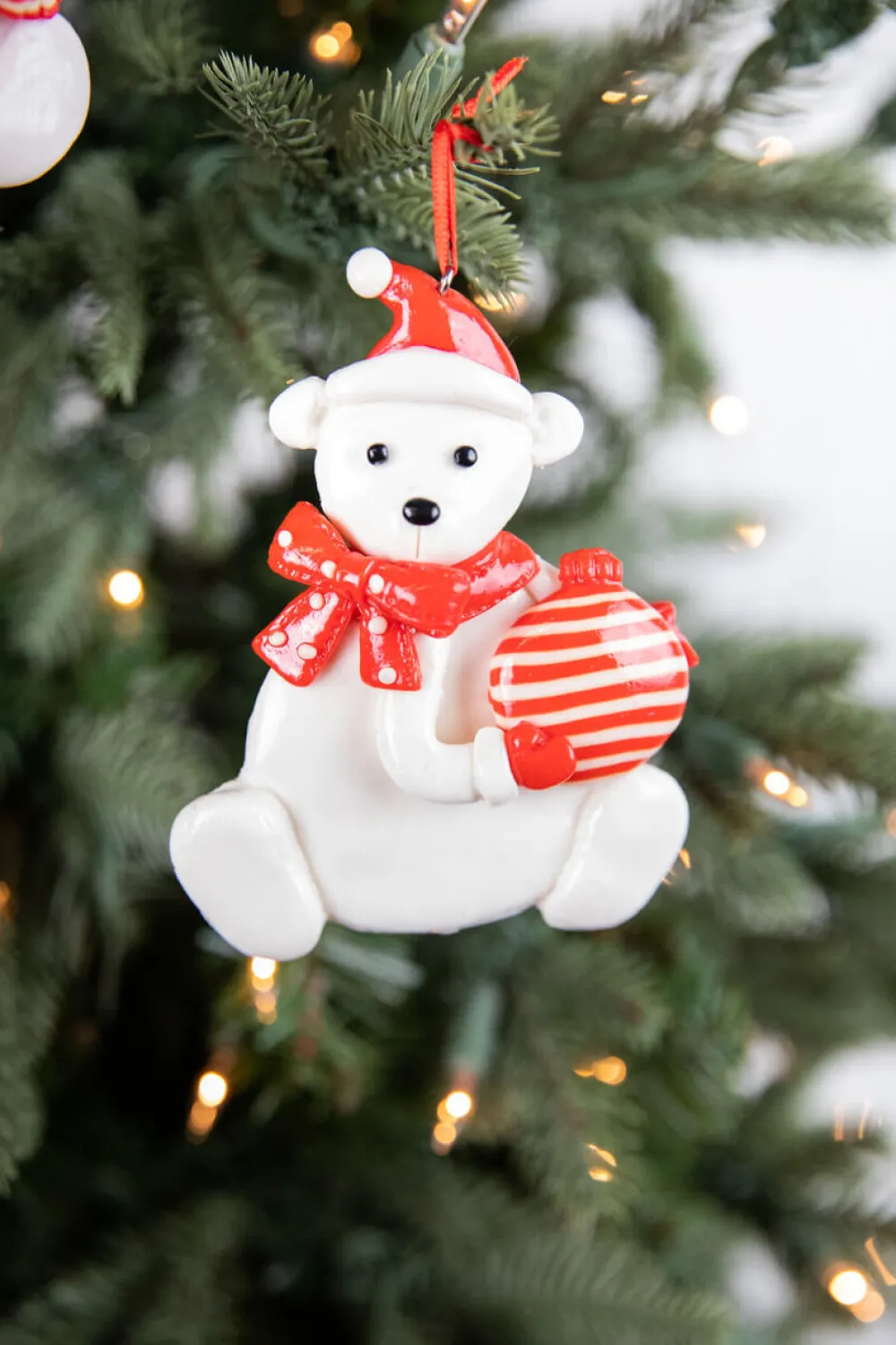 Decorator's Warehouse 4” Christmas Polar Bear Ornament > Christmas Ornaments|Christmas Decor