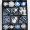 Decorator's Warehouse Christmas Shatterproof 25 Piece Assortment - Silver, Blue > Boxed Sets|Christmas Decor