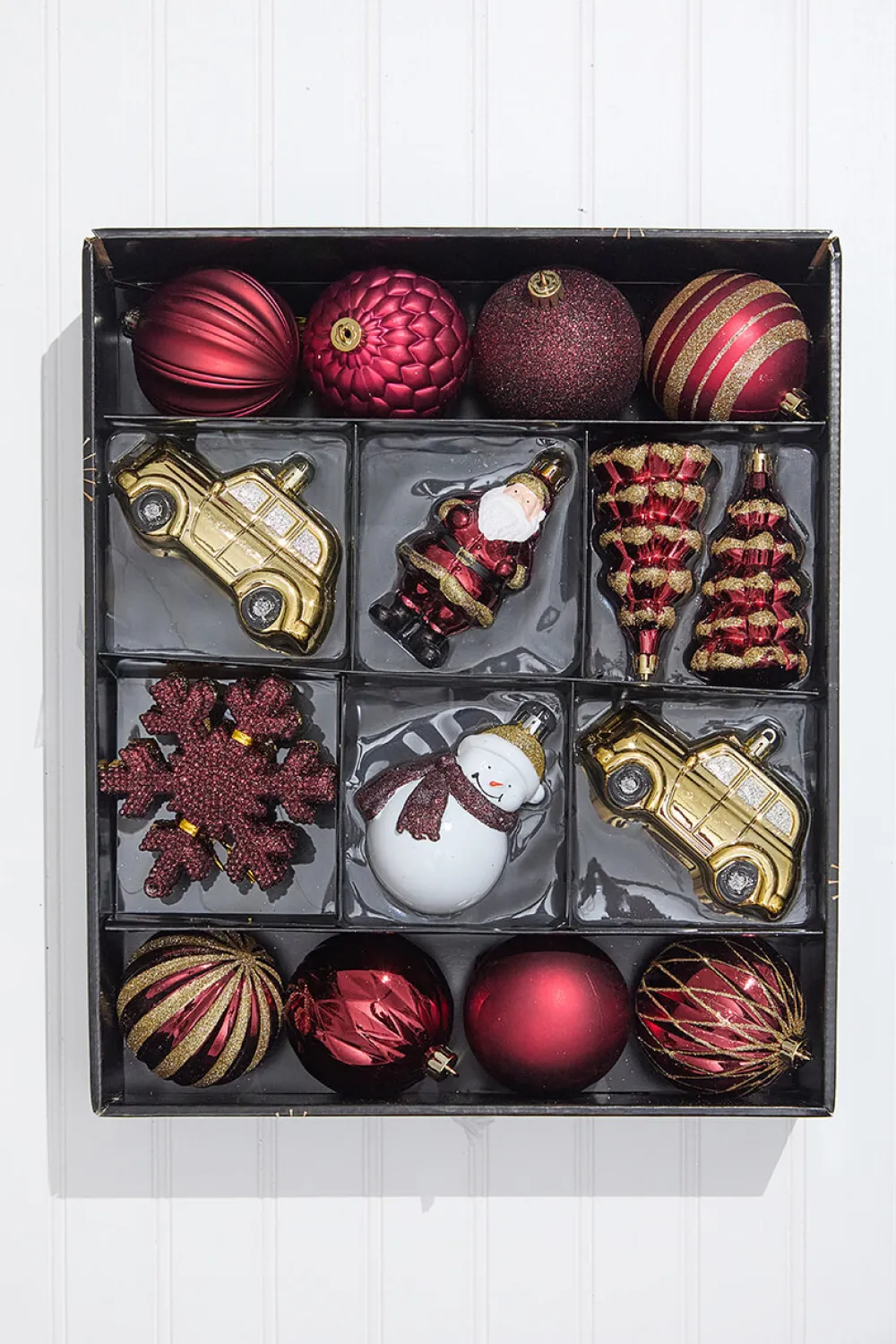Decorator's Warehouse Christmas Shatterproof 25 Piece Assortment - Red, Gold > Boxed Sets|Christmas Decor