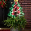 Decorator's Warehouse 44" Christmas Tree Lit Neon Metal Yard Stake > Lit Signs|Christmas Decor