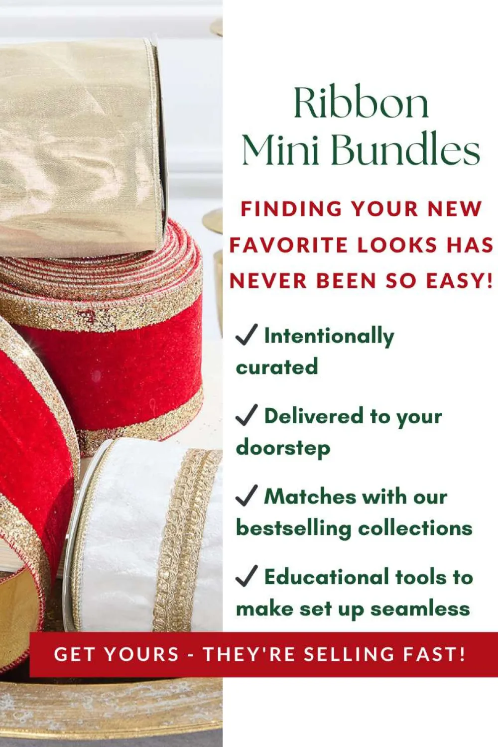Decorator's Warehouse Classic Christmas Ribbon Mini Bundle > Christmas Ribbon|Ribbon Mini Bundles