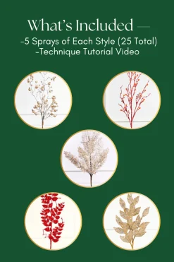 Decorator's Warehouse Classic Christmas Sprays Mini Bundle > Tree Toppers|Sprays Mini Bundles