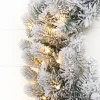 Decorator's Warehouse 36" Classic Flocked Wreath With Warm White LED Lights > 36"|Christmas Decor