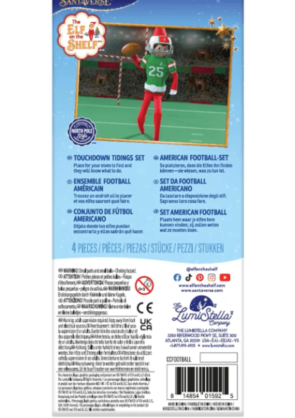 Decorator's Warehouse Claus Couture Collection® Touchdown Tidings Set > Elf On The Shelf|Christmas Decor
