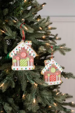 Decorator's Warehouse 4.6” Clay Dough Gingerbread House Ornament > Christmas Decor|Christmas Ornaments