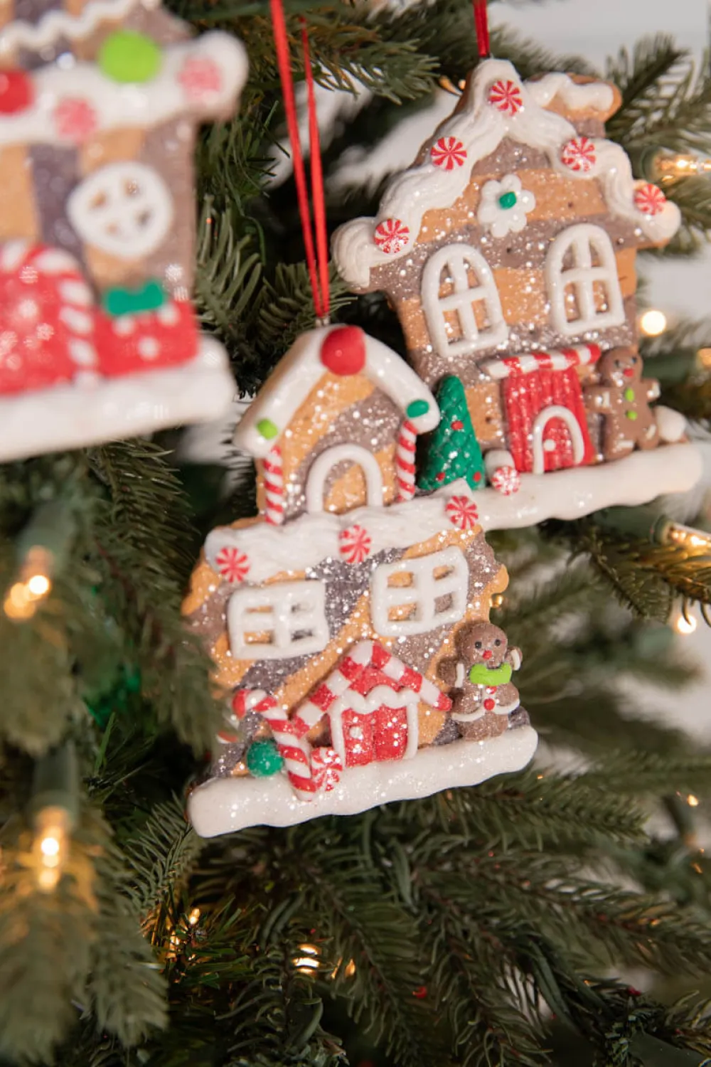 Decorator's Warehouse 4.5” Clay Dough Holiday Gingerbread House Ornament > Christmas Ornaments|Christmas Ornaments