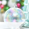 Decorator's Warehouse 6" Clear Iridescent Ball Ornament > Christmas Decor|Shatterproof