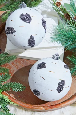 Decorator's Warehouse 15 Cm Birch Ball Christmas Ornaments-Set of 2 > Boxed Sets|Christmas Decor