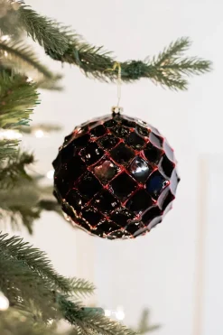 Decorator's Warehouse 12 CM Dark Red Honeycomb Christmas Ball Ornament > Nutcracker|Christmas Sale