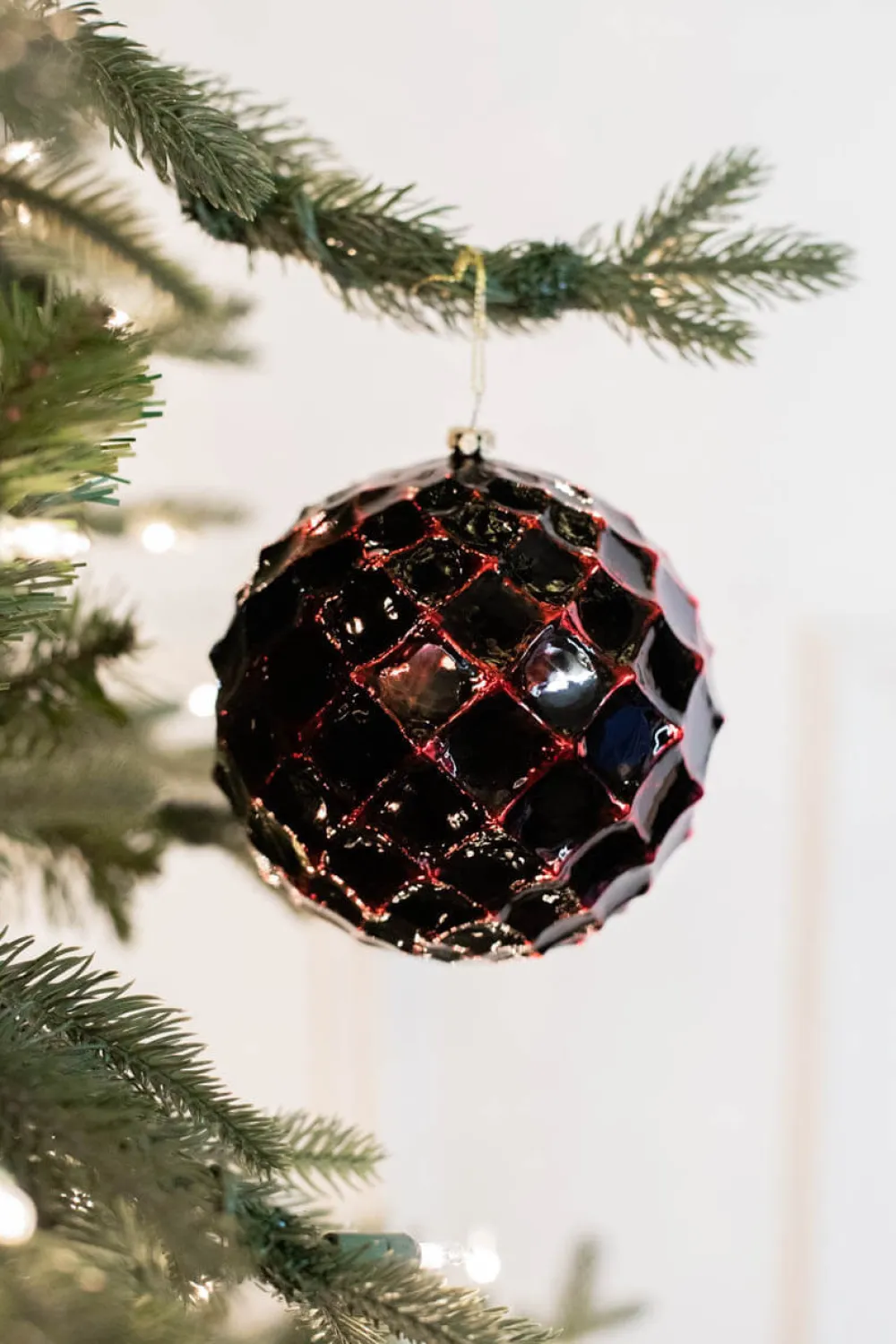 Decorator's Warehouse 12 CM Dark Red Honeycomb Christmas Ball Ornament > Nutcracker|Christmas Sale