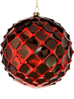 Decorator's Warehouse 12 CM Dark Red Honeycomb Christmas Ball Ornament > Nutcracker|Christmas Sale