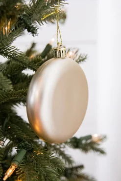 Decorator's Warehouse 10cm Matte Champagne Round Disk - Set of 6 > Christmas Sale|Christmas Decor
