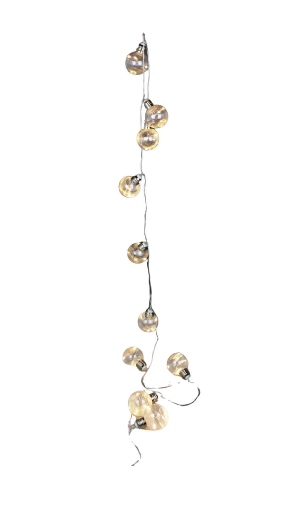 Decorator's Warehouse 6 cm x 6.5' Plastic Ball LED Garland - Warm White > Christmas Decor|Borealis Lights