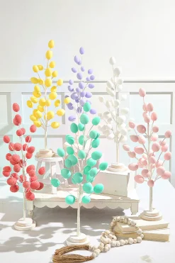 Decorator's Warehouse 22.5" Colorful Flocked Egg Tree > Easter Table Decor|Easter Decor
