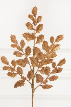 Decorator's Warehouse 23" Copper Shimmer Metallic Holly > Winter Woodland|Christmas Decor