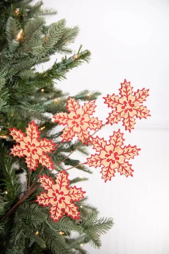 Decorator's Warehouse 25” Cork Cutout Gingerbread Snowflake Stem > Christmas Decor|Christmas Sprays