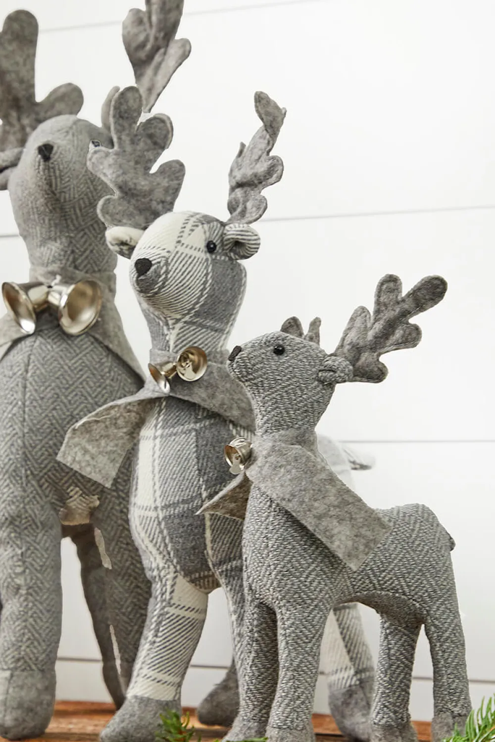 Decorator's Warehouse Country Fabric Reindeer - Set of 3 > Christmas Accents|Christmas Decor