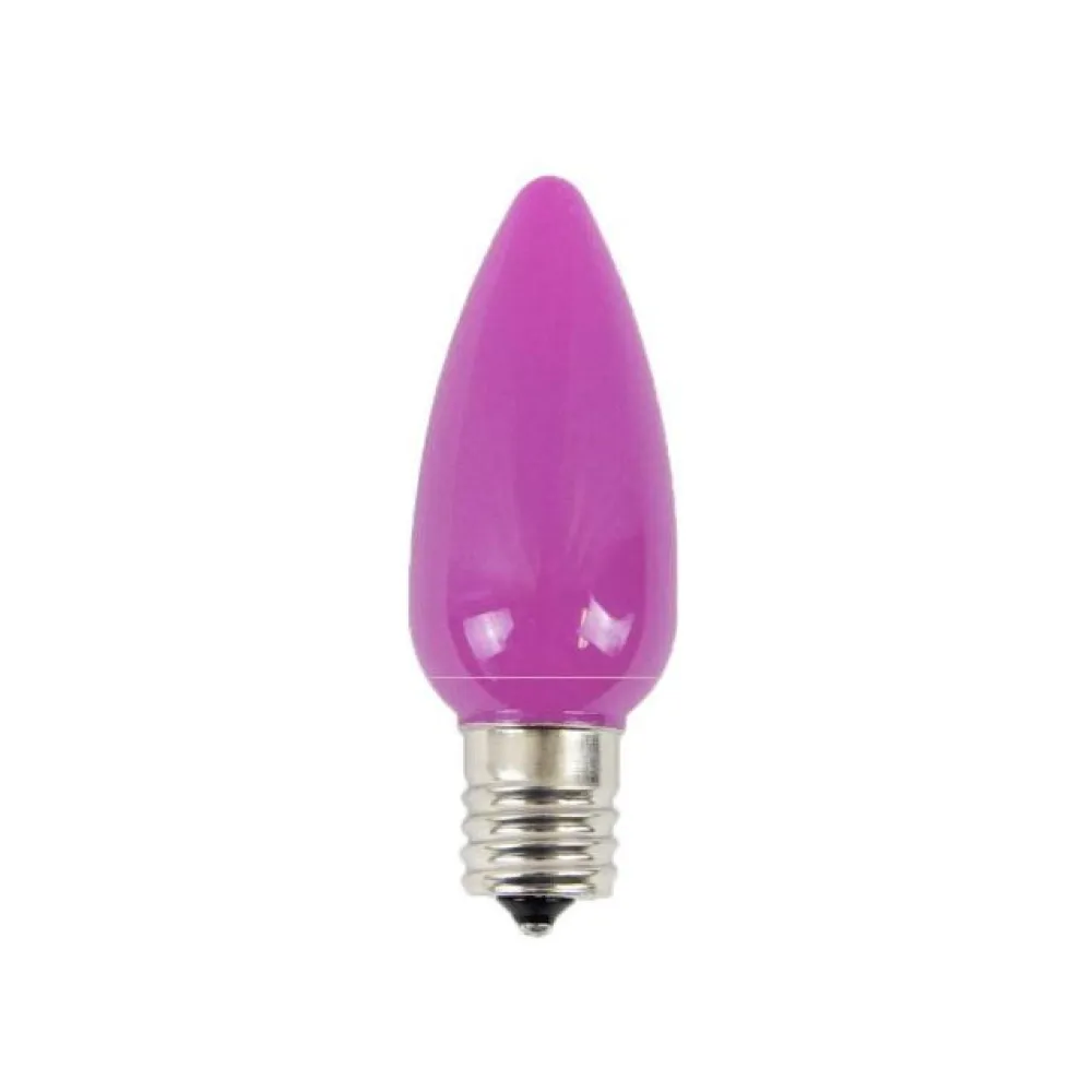 Decorator's Warehouse C9 Platinum Elite LED SMD Bulb (25 bulbs/bag) - Frosted, Pink > C9 Bulbs|Christmas Decor