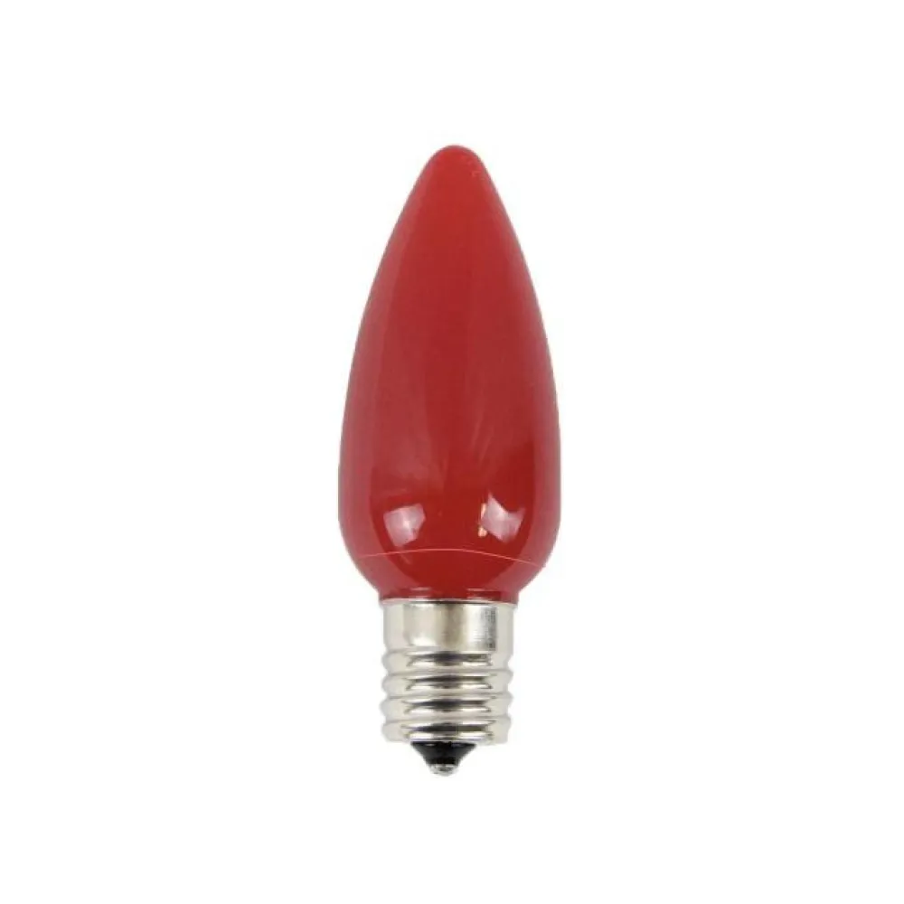Decorator's Warehouse C9 Platinum Elite LED SMD Bulb (25 bulbs/bag) - Frosted, Red > Vintage Christmas Lights|C9 Bulbs