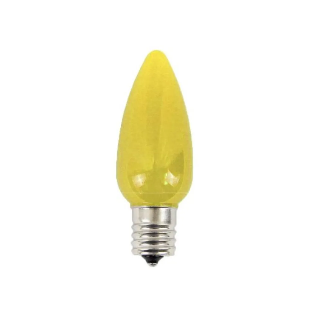 Decorator's Warehouse C9 Platinum Elite LED SMD Bulb (25 bulbs/bag) - Frosted, Yellow > C9 Bulbs|Christmas Decor