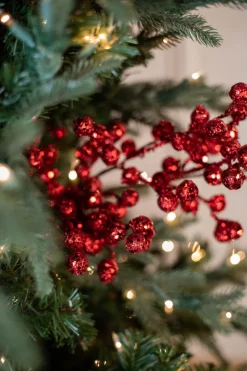 Decorator's Warehouse 29” Crabapple Spray Glitter - Red > Nutcracker|Classic Christmas