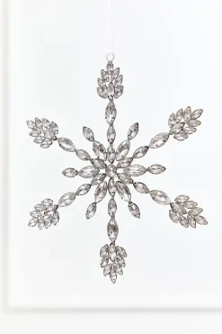 Decorator's Warehouse 9.5" Crystal Jeweled Snowflake Ornament > Christmas Decor|Christmas Ornaments