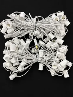 Decorator's Warehouse C9 Socket Cord White - 100' 12" Spacing > Outdoor Lighting|Accessories