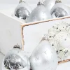 Decorator's Warehouse 6ct Drop Bright Silver & Silver with Silver Stars > White Christmas|Boxed Sets