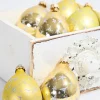 Decorator's Warehouse 6ct Glass Drop Aztec Gold & Gold Velvet with Silver Stars > Boxed Sets|Christmas Sale