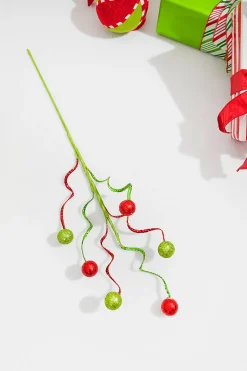 Decorator's Warehouse 29” Curly Sequin Ball Spray > Storyville|Christmas Sprays