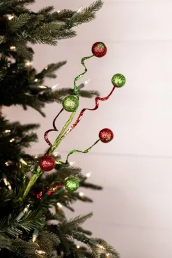 Decorator's Warehouse 29” Curly Sequin Ball Spray > Storyville|Christmas Sprays