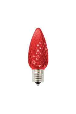 Decorator's Warehouse C9 Wonderful LED SMD Bulb (25 bulbs/bag) - Faceted, Red > C9 Bulbs|Christmas Decor