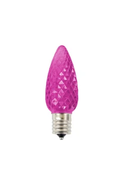 Decorator's Warehouse C9 Wonderful LED SMD Bulb (25 bulbs/bag) - Faceted, Pink > C9 Bulbs|Christmas Decor