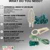 Decorator's Warehouse C9 Wonderful LED SMD Bulb (25 bulbs/bag) - Faceted, Warm White > C9 Bulbs|Christmas Decor