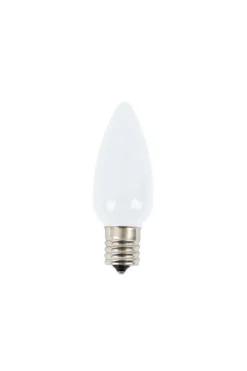 Decorator's Warehouse C9 Wonderful LED SMD Bulb (25 bulbs/bag) - Frosted, Pure White > Vintage Christmas Lights|C9 Bulbs