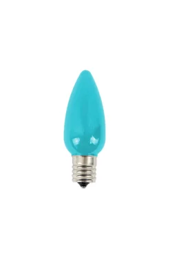 Decorator's Warehouse C9 Wonderful LED SMD Bulb (25 bulbs/bag) - Frosted, Teal > C9 Bulbs|Christmas Decor