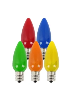 Decorator's Warehouse C9 Wonderful LED SMD Bulb (25 bulbs/bag) - Frosted, Multi > C9 Bulbs|Christmas Decor