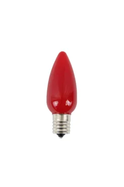 Decorator's Warehouse C9 Wonderful LED SMD Bulb (25 bulbs/bag) - Frosted, Red > Vintage Christmas Lights|C9 Bulbs