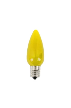 Decorator's Warehouse C9 Wonderful LED SMD Bulb (25 bulbs/bag) - Frosted, Yellow > C9 Bulbs|Christmas Decor
