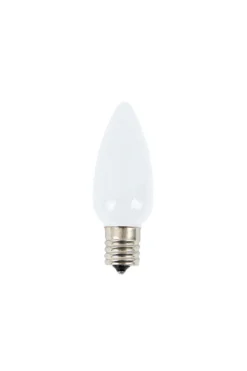 Decorator's Warehouse C9 Wonderful LED SMD Bulb (25 bulbs/bag) - Frosted, Cool White > Vintage Christmas Lights|C9 Bulbs