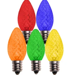 Decorator's Warehouse C7 Wonderful LED SMD Bulbs (25 bulbs/bag) - Faceted, Multi > Outdoor Lighting|C7 Bulbs