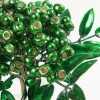 Decorator's Warehouse 14" Dark Green Berry Bunch Metallic Stem > Traditional|Nutcracker