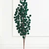 Decorator's Warehouse 33" Dark Green Flocked Berry Spray > Jewel Tones|2026 New Additions