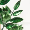 Decorator's Warehouse 26" Dark Green Metallic Pomegranate Stem > Traditional|Christmas Sprays
